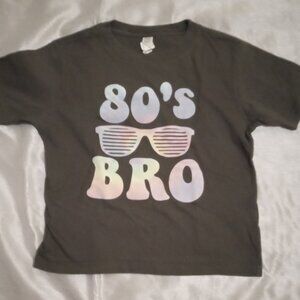 Vintage Rabbit Skins boy's t-shirt size3 grey painted design kidcore funtme wear